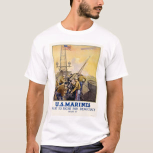U.S. 海兵隊員-最初に民主主義のために戦うため Tシャツ