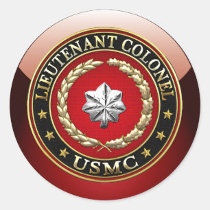 U.S. 海兵隊員: 海兵隊中佐(USMC LtCol) [3D] ラウンドシール