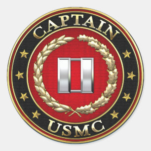 U.S. 海兵隊員: 監督して下さい(USMCの大尉) [3D] ラウンドシール