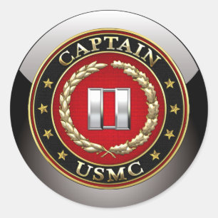 U.S. 海兵隊員: 監督して下さい(USMCの大尉) [3D] ラウンドシール