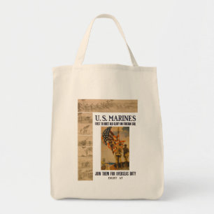 U.S. 海兵隊員: 1913年-食料雑貨のトート#1 トートバッグ