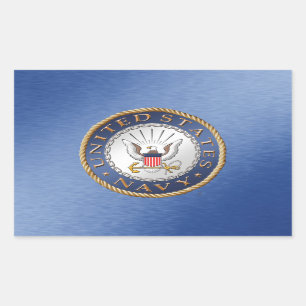 U.S. 海軍ステッカー 長方形シール