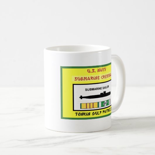 U.S. 海軍ベトナムの潜水艦の塔乗員 コーヒーマグカップ (正面右)