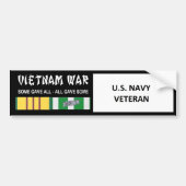 U.S. 海軍ベトナム戦争の退役軍人 バンパーステッカー (正面)