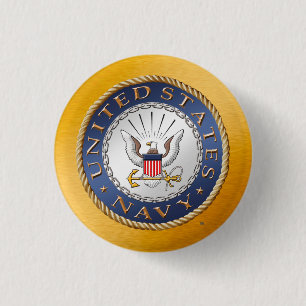 U.S. 海軍ボタン 缶バッジ