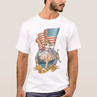 U.S. 海軍レトロのワイシャツ Tシャツ