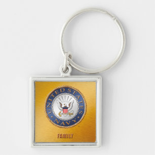 U.S. 海軍家族優れた正方形のKeychain キーホルダー