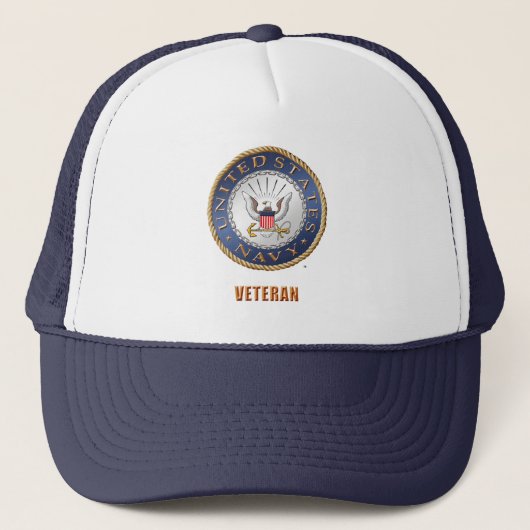 U.S. 海軍退役軍人のトラック運転手の帽子 キャップ (正面)