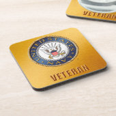U.S. 海軍退役軍人の堅いプラスチックコースター コースター (左側)
