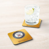 U.S. 海軍退役軍人の堅いプラスチックコースター コースター (右側)