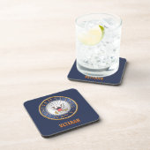 U.S. 海軍退役軍人の堅いプラスチックコースター コースター (右側)