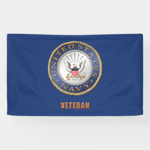 U.S. 海軍退役軍人の旗 横断幕