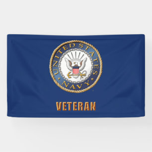 U.S. 海軍退役軍人の旗 横断幕