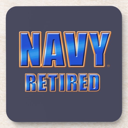 U.S. 海軍退職したで堅いプラスチックコースター、コルクの背部 コースター (正面)