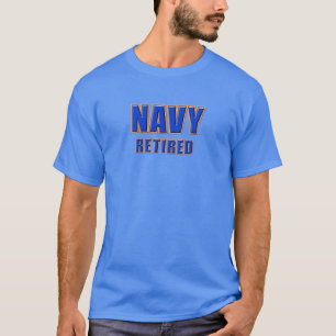 U.S. 海軍退職したな人の基本的な暗いTシャツ Tシャツ