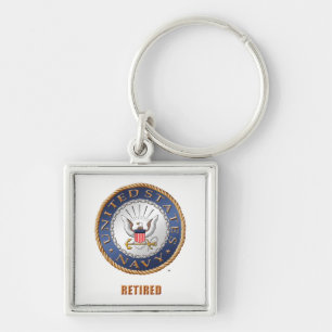 U.S. 海軍退職したな優れた正方形のKeychain キーホルダー