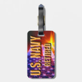 U.S. 海軍退職したな荷物のラベル ラゲッジタグ (裏面縦)