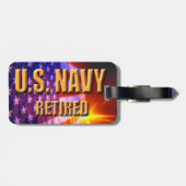 U.S. 海軍退職したな荷物のラベル ラゲッジタグ (裏面横)
