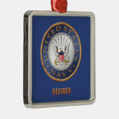 U.S. 海軍退職したな陶磁器のオーナメント メタルオーナメント (右)