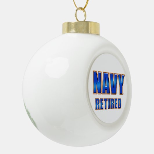 U.S. 海軍退職したな陶磁器の球のオーナメント セラミックボールオーナメント (左)