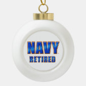 U.S. 海軍退職したな陶磁器の球のオーナメント セラミックボールオーナメント (正面)