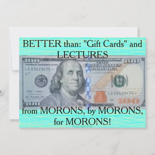 U.S. 百のドルの星のノート ノートカード (正面)