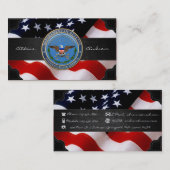 U.S. 紋章[ (DOD)3D]国防省 名刺 (正面/裏面)