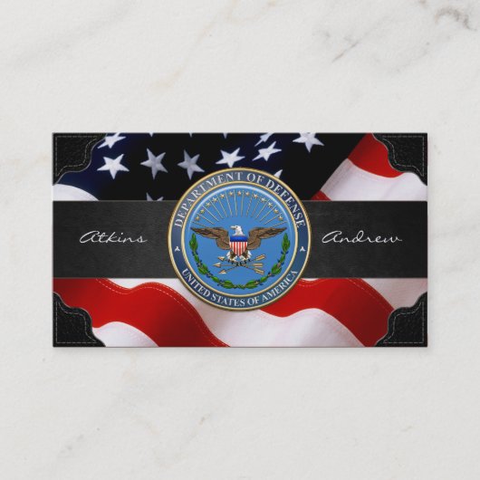 U.S. 紋章[ (DOD)3D]国防省 名刺 (正面)