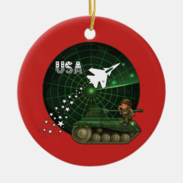 U.S. 軍の空軍軍隊のクリスマスのオーナメント セラミックオーナメント