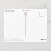 U.S. 郵便配達員及びオートバイ ポストカード (裏面)