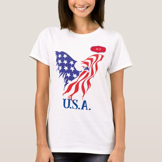 "U.S.A."モノグラム Tシャツ (正面)