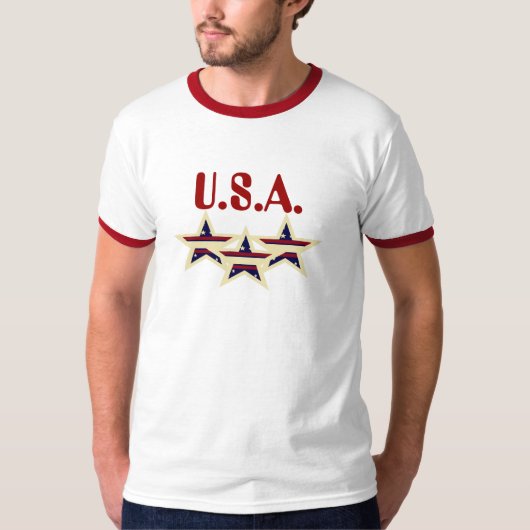 U.S.A. 愛国心が強いTシャツ Tシャツ (正面)