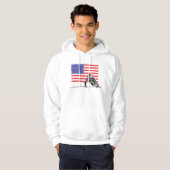 U.S.A. 旗のdwonhillのTシャツ パーカ (正面フル)