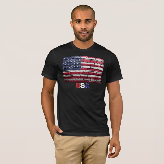 U.S.A. Flag USA Tシャツ (正面フル)