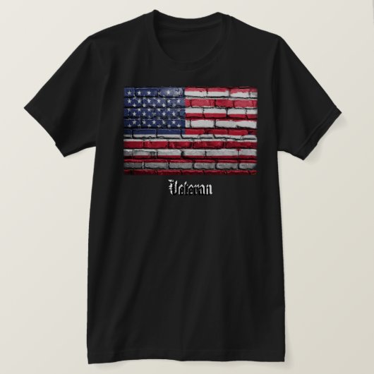 U.S.A. Flag Veteran Tシャツ (デザイン正面)