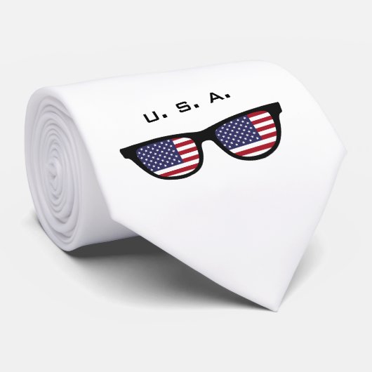 U. S. A. Shades文字&カラーカスタムネクタイ ネクタイ (ロール)