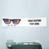 U. S. A. Shades文字&カラーカスタムバナー 横断幕 (トレードショー)