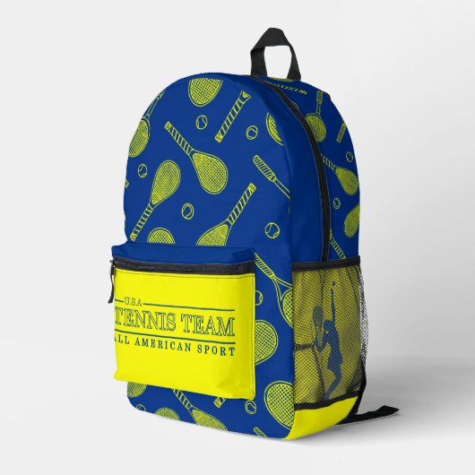 U.S.A Tennis Athletic Design Backpack プリントバックパック (裏面右端)