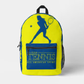 U.S.A Tennis Design Backpack プリントバックパック (正面)