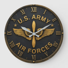 U.S. Army Air Forces Military Aviation ラージ壁時計