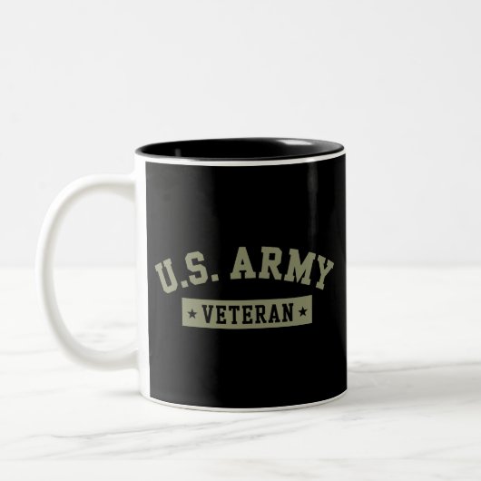 U.S. Army Veteran Veterans America American Flag ツートーンマグカップ (左)