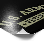 U.S. Army Veteran Veterans America American Flag フォトプリント (角)