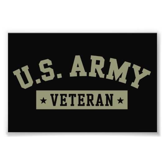 U.S. Army Veteran Veterans America American Flag フォトプリント (正面)