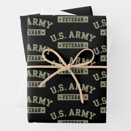 U.S. Army Veteran Veterans America American Flag ラッピングペーパーシート (インサイチュ)