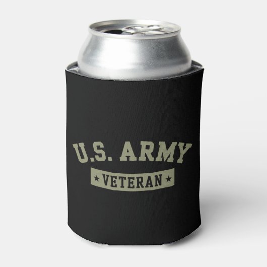 U.S. Army Veteran Veterans America American Flag 缶クーラー (缶正面)