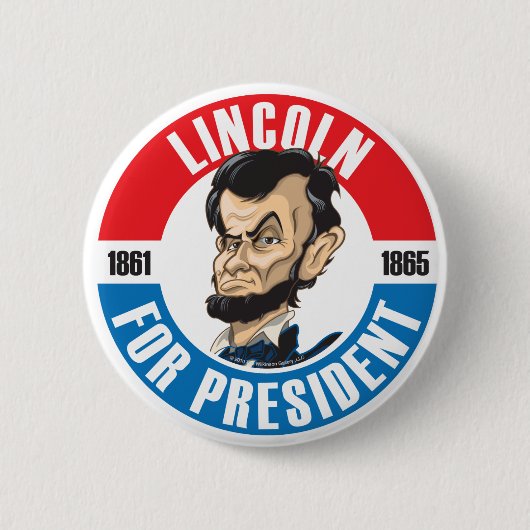 U.S. Campaign Button大統領: #16リンカーン 缶バッジ (正面)