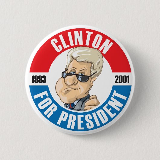 U.S. Campaign Button大統領: #42 Bill Clinton 缶バッジ (正面)