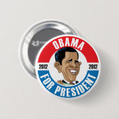 U.S. Campaign Button大統領: #44オバマ 缶バッジ (正面&裏面)