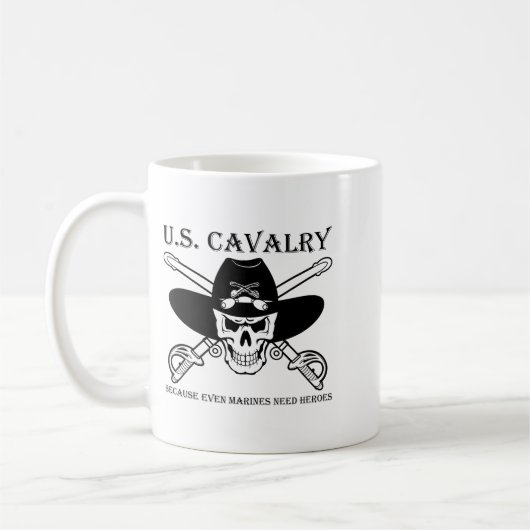 U.s. Cavalry Because Even Marines Need Heroes Funn コーヒーマグカップ (左)