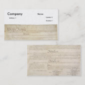 U.S. Constitution_Pg1および4 名刺 (正面/裏面)